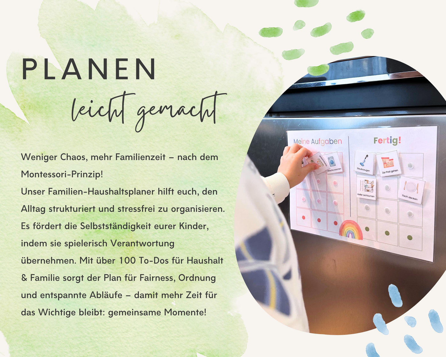 Haushaltsplan To-Do-Liste inkl. Symbolkarten - Design BALLERINA