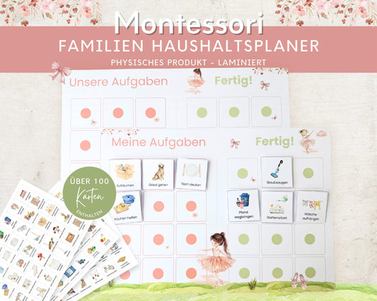 Haushaltsplan To-Do-Liste inkl. Symbolkarten - Design BALLERINA