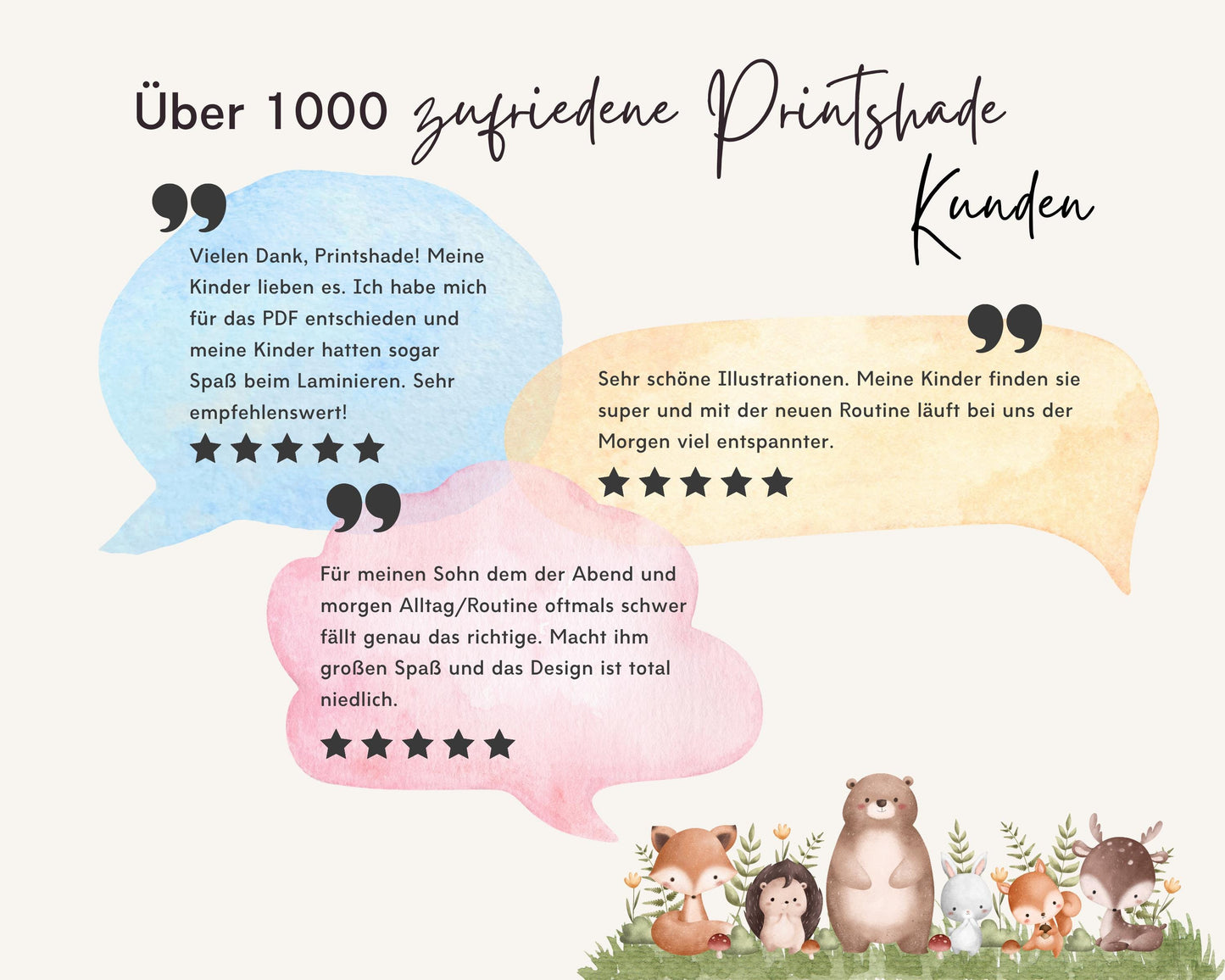 Haushaltsplan To-Do-Liste inkl. Symbolkarten - Design WALDTIERE