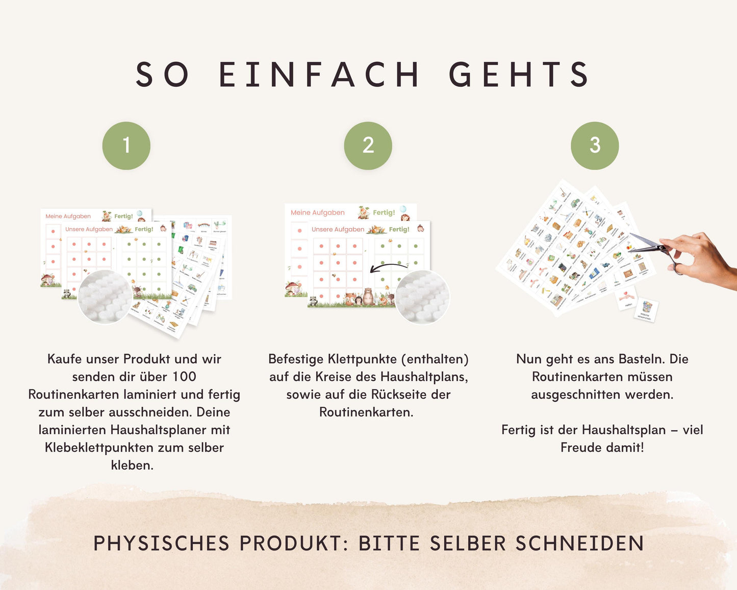 Haushaltsplan To-Do-Liste inkl. Symbolkarten - Design WALDTIERE