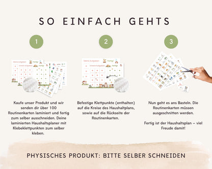 Haushaltsplan To-Do-Liste inkl. Symbolkarten - Design WALDTIERE