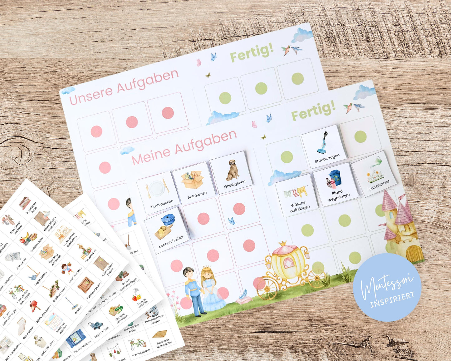 Haushaltsplan To-Do-Liste inkl. Symbolkarten - Design CINDERELLA