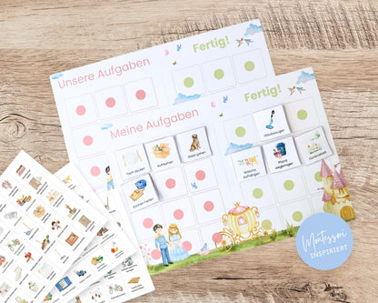 Haushaltsplan To-Do-Liste inkl. Symbolkarten - Design CINDERELLA