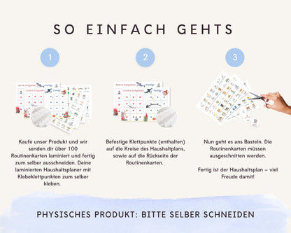 Haushaltsplan To-Do-Liste inkl. Symbolkarten - Design MEER