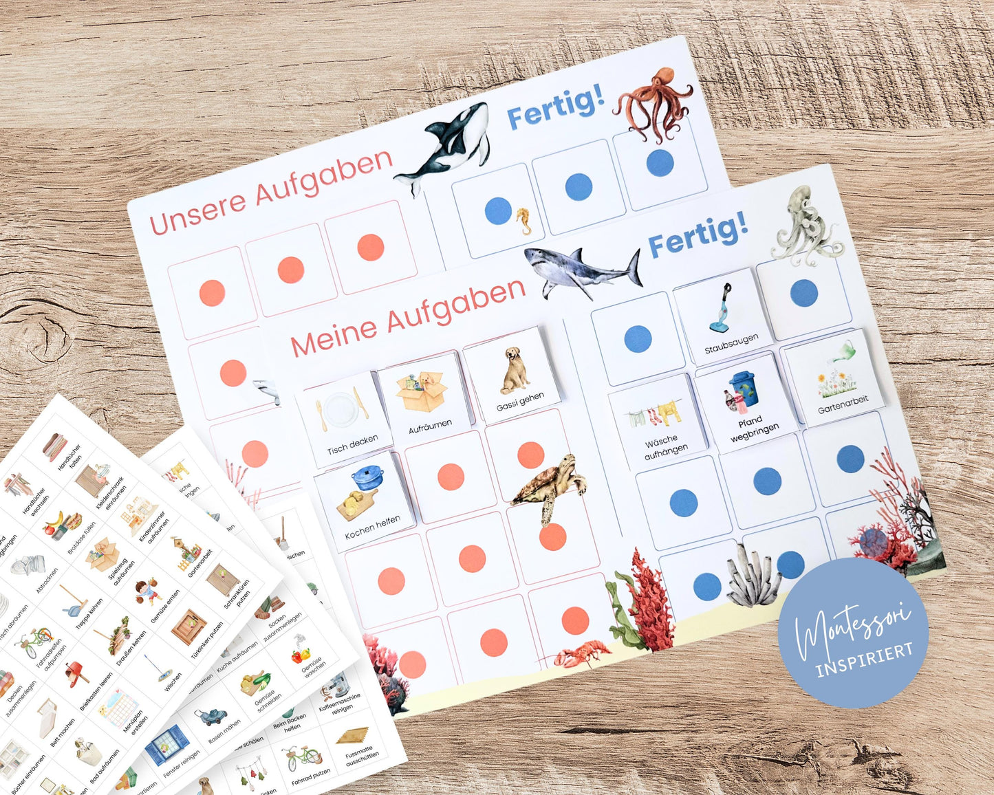 Haushaltsplan To-Do-Liste inkl. Symbolkarten - Design MEER