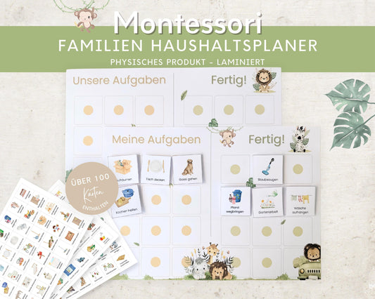 Haushaltsplan To-Do-Liste inkl. Symbolkarten - Design SAFARI