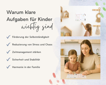 Haushaltsplan To-Do-Liste inkl. Symbolkarten - Design ASTRONAUT