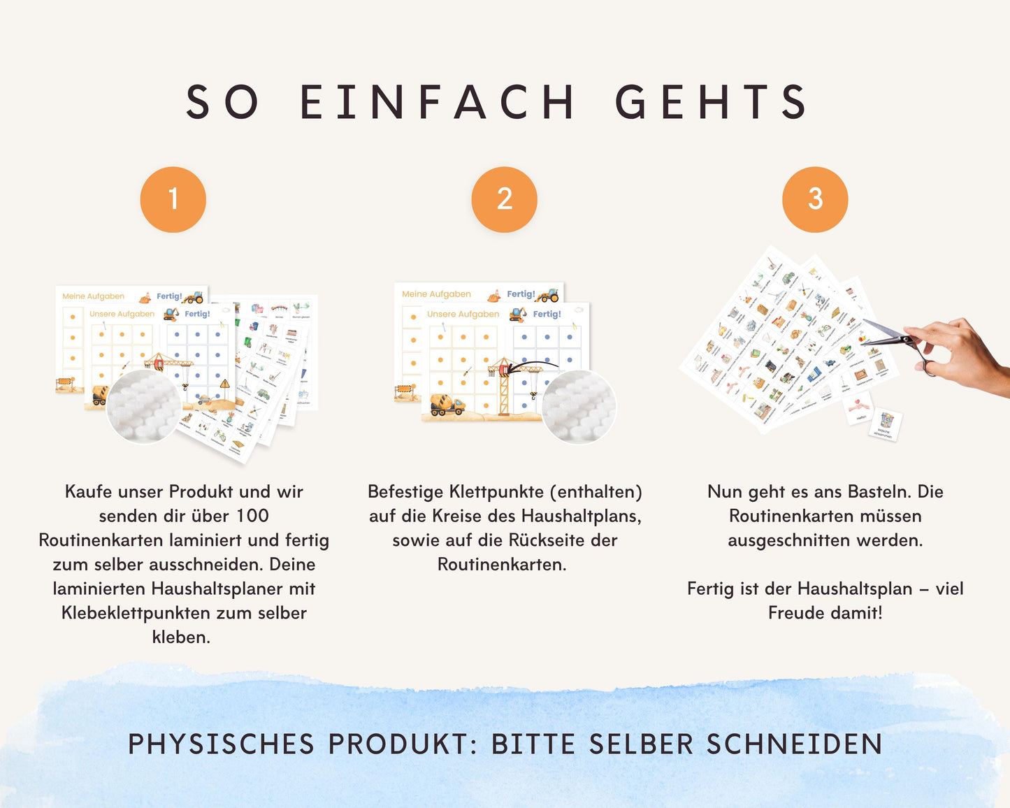 Haushaltsplan To-Do-Liste inkl. Symbolkarten - Design BAGGER