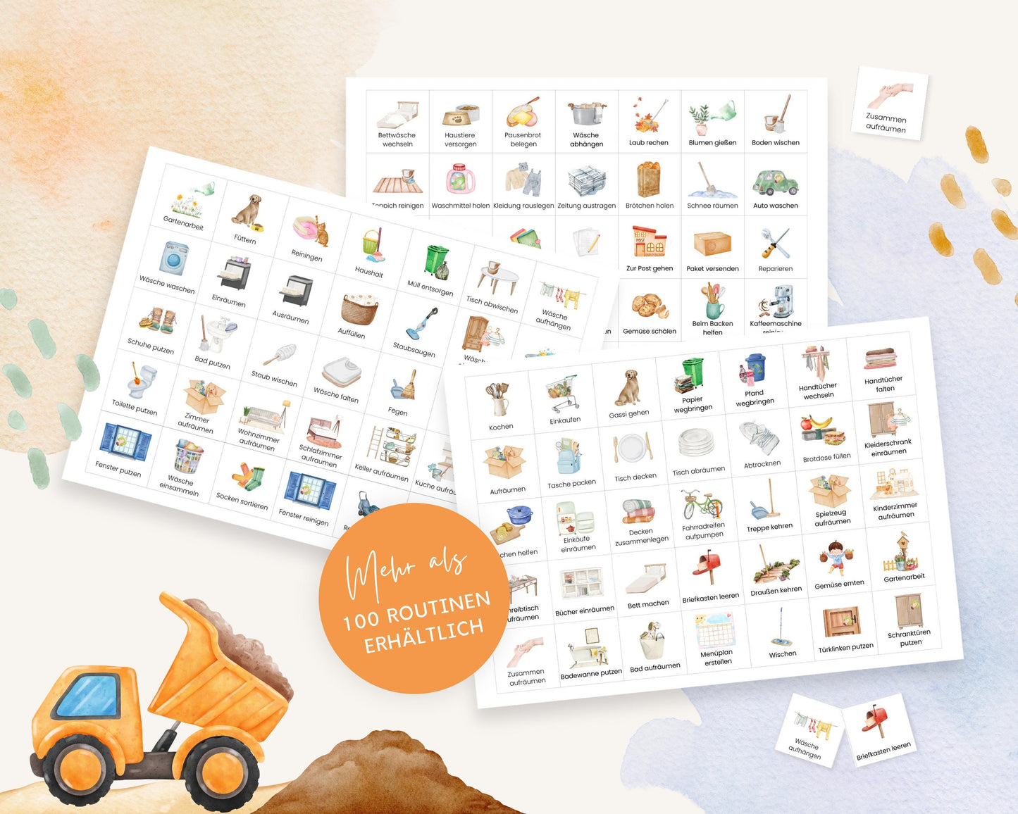 Haushaltsplan To-Do-Liste inkl. Symbolkarten - Design BAGGER