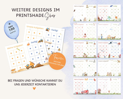 Haushaltsplan To-Do-Liste inkl. Symbolkarten - Design BAGGER