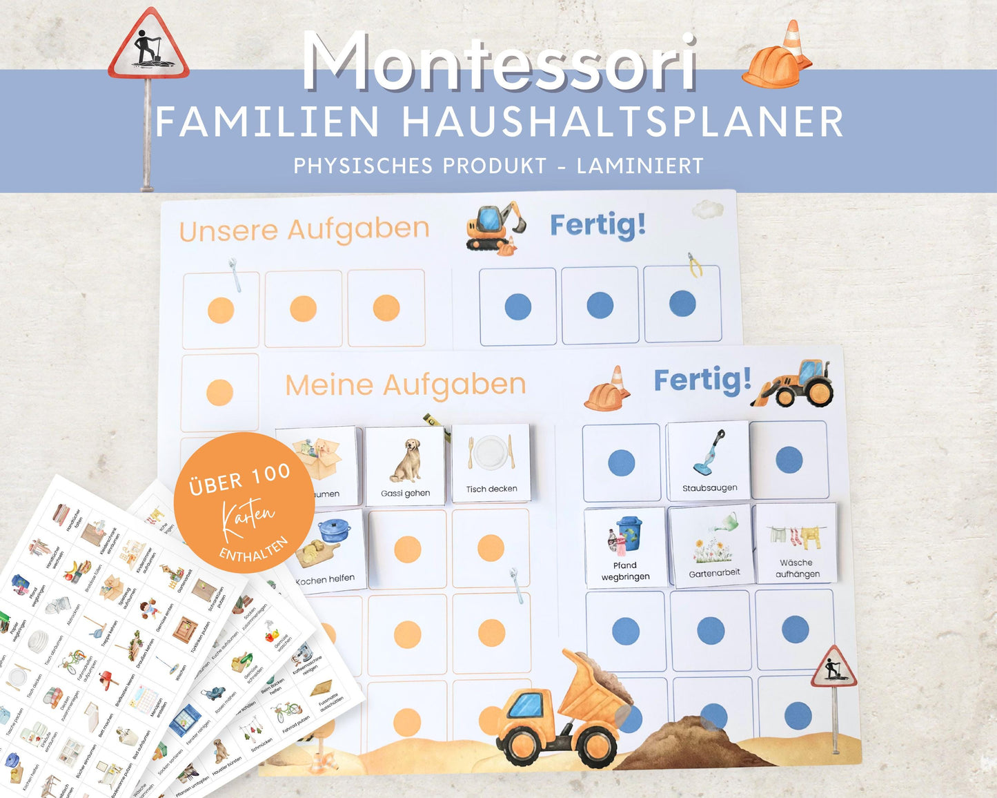 Haushaltsplan To-Do-Liste inkl. Symbolkarten - Design BAGGER