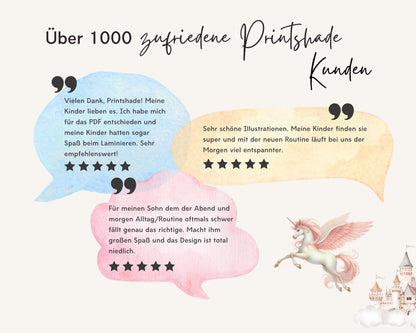 Haushaltsplan To-Do-Liste inkl. Symbolkarten - Design EINHORN