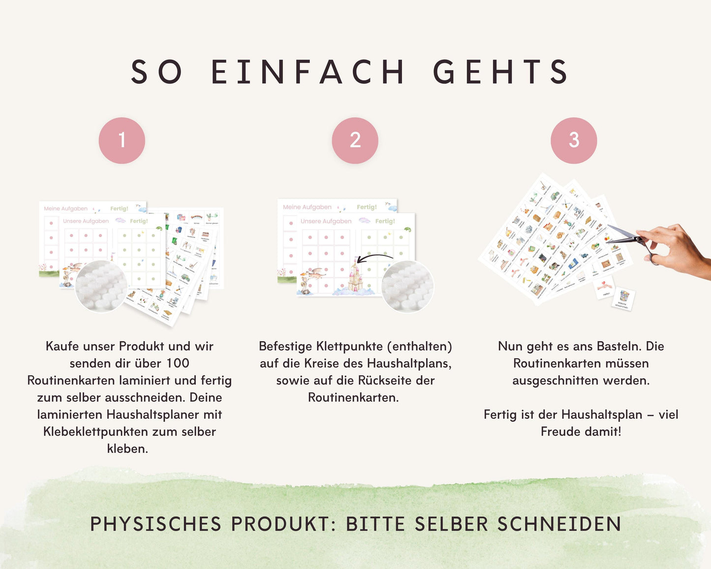 Haushaltsplan To-Do-Liste inkl. Symbolkarten - Design CINDERELLA