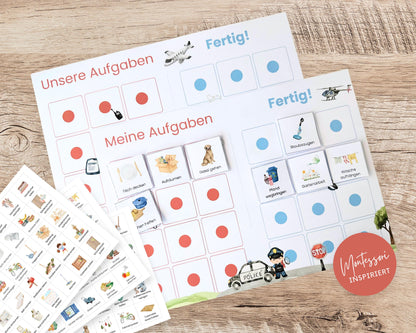 Haushaltsplan To-Do-Liste inkl. Symbolkarten - Design POLIZEI