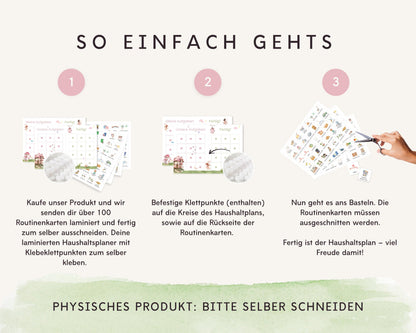 Haushaltsplan To-Do-Liste inkl. Symbolkarten - Design FEEN