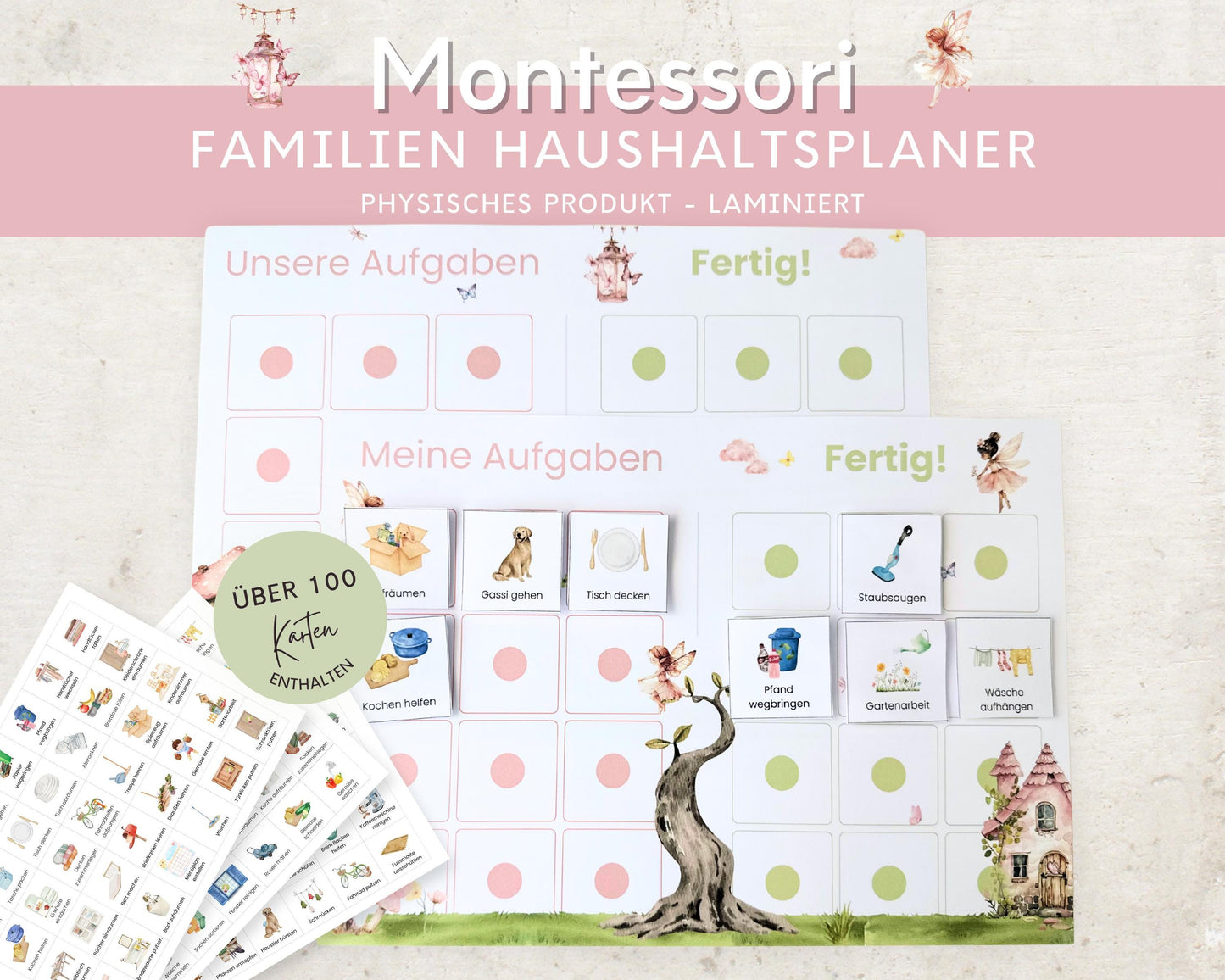 Haushaltsplan To-Do-Liste inkl. Symbolkarten - Design FEEN