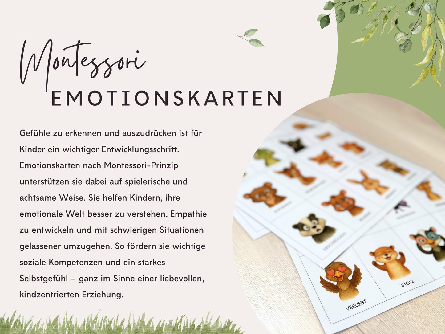 Emotionskarten 32 KARTEN - Design WALD TIERE