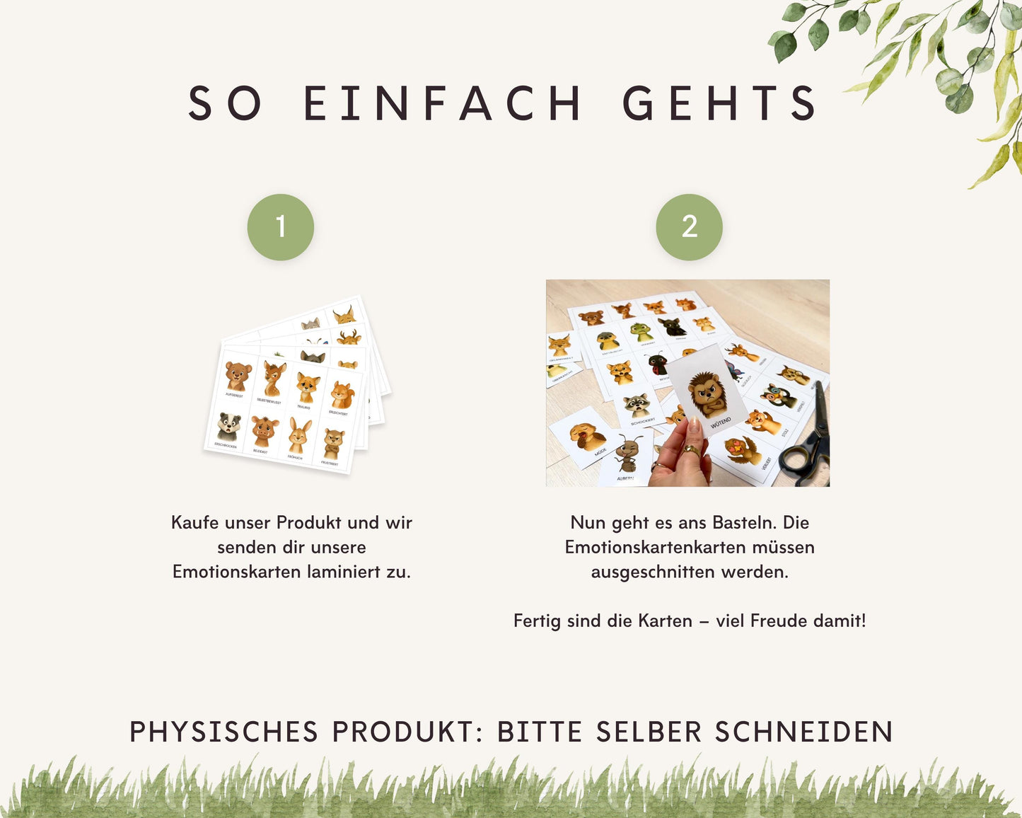 Emotionskarten 32 KARTEN - Design WALD TIERE