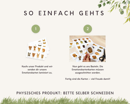 Emotionskarten 32 KARTEN - Design WALD TIERE