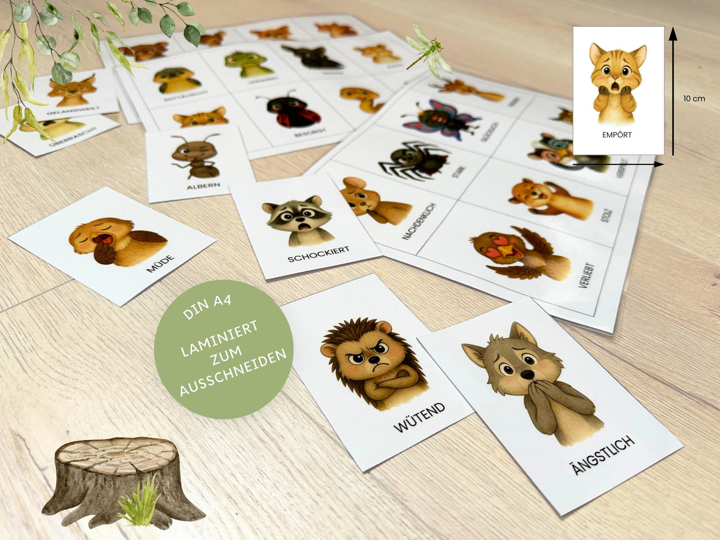Emotionskarten 32 KARTEN - Design WALD TIERE