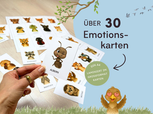 Emotionskarten 32 KARTEN - Design WALD TIERE