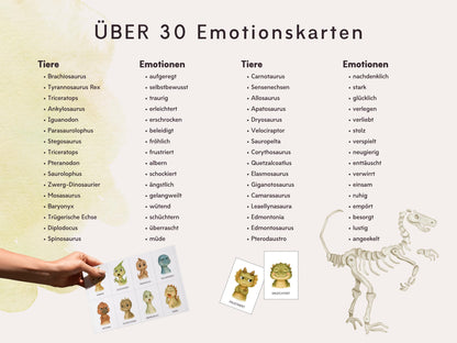 Emotionskarten 32 KARTEN - Design DINOSAURIER