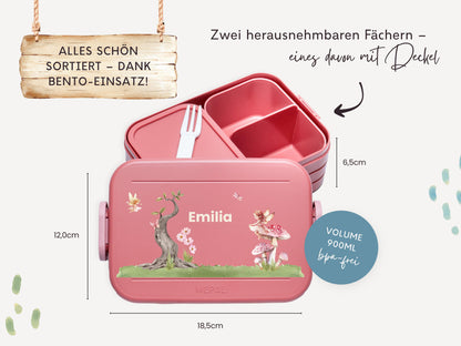 Mepal Brotdose mit Name personalisierbar - Design FEEN - Verschiedene Farben