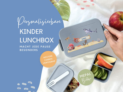 Mepal Brotdose mit Name personalisierbar - Design MEER - Verschiedene Farben