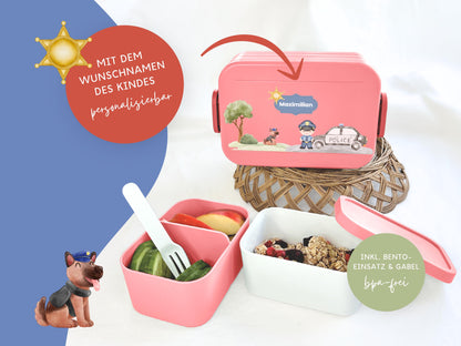 Mepal Brotdose mit Name personalisierbar - Design POLIZEI - Verschiedene Farben