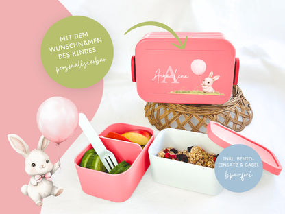 Mepal Brotdose mit Name personalisierbar - Design HASE - Verschiedene Farben