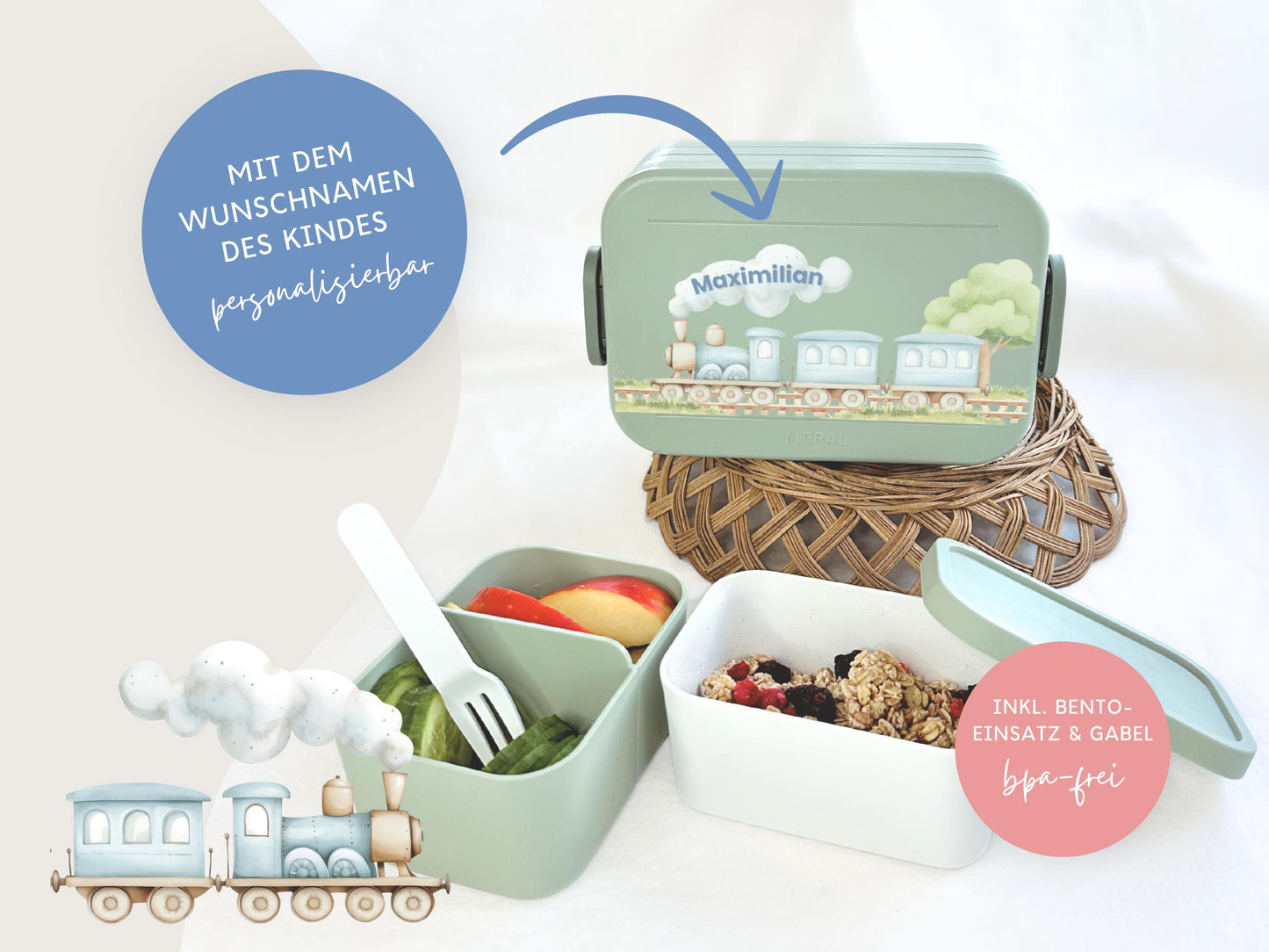 Mepal Brotdose mit Name personalisierbar - Design ZUG - Verschiedene Farben