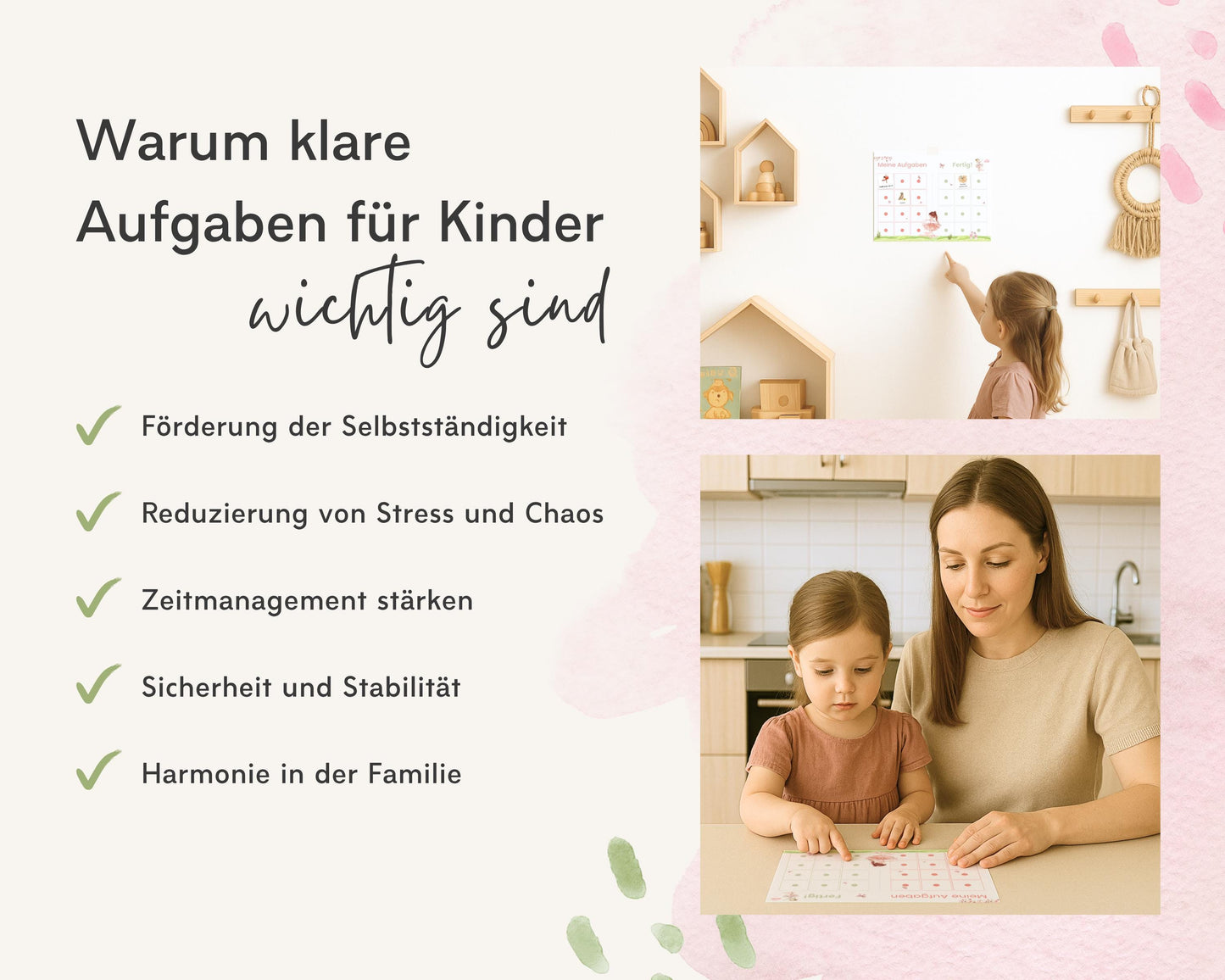 Haushaltsplan To-Do-Liste inkl. Symbolkarten - Design BALLERINA