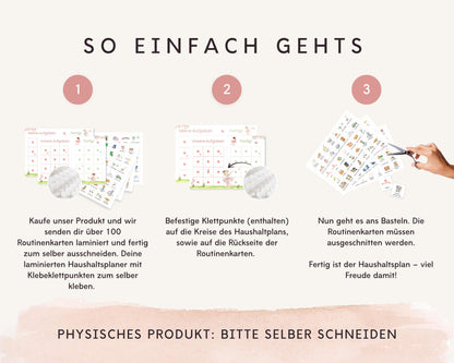 Haushaltsplan To-Do-Liste inkl. Symbolkarten - Design BALLERINA