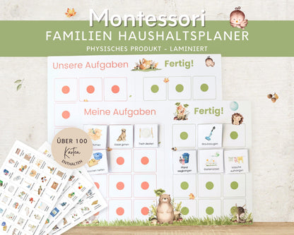 Haushaltsplan To-Do-Liste inkl. Symbolkarten - Design WALDTIERE