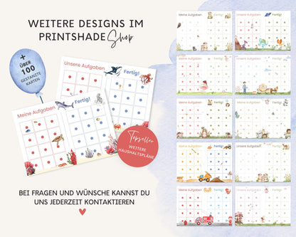 Haushaltsplan To-Do-Liste inkl. Symbolkarten - Design MEER