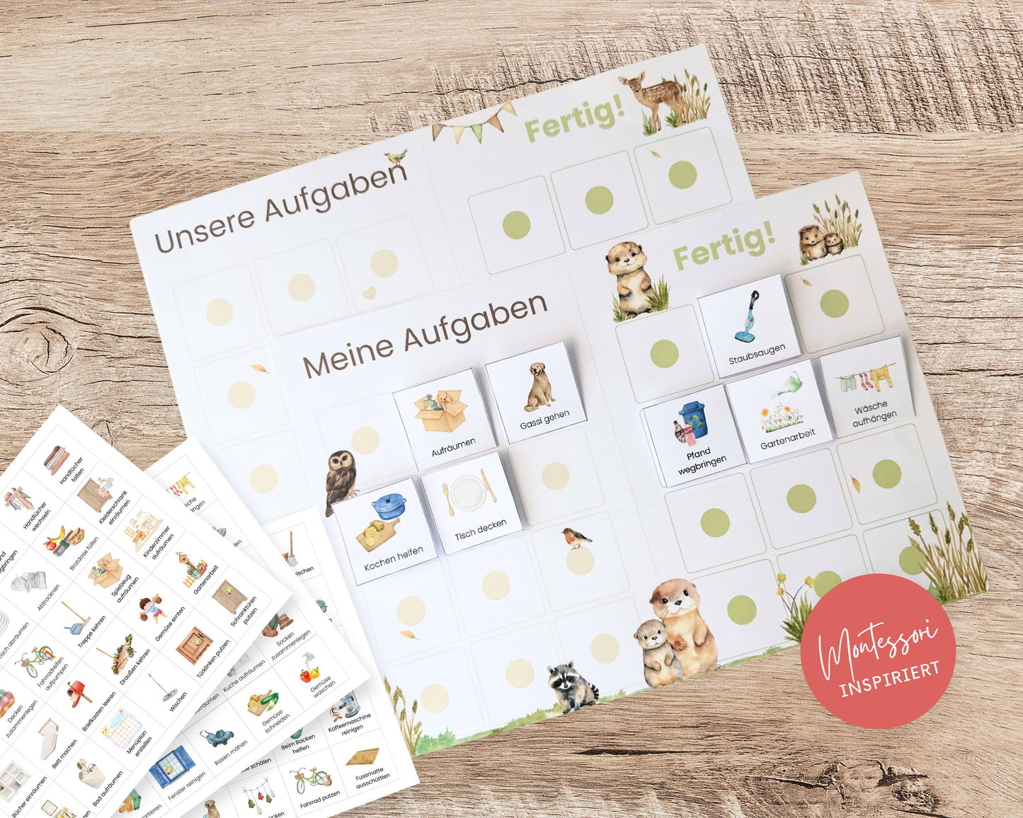 Haushaltsplan To-Do-Liste inkl. Symbolkarten - Design OTTER