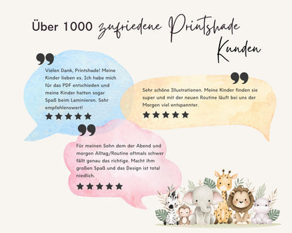 Haushaltsplan To-Do-Liste inkl. Symbolkarten - Design SAFARI