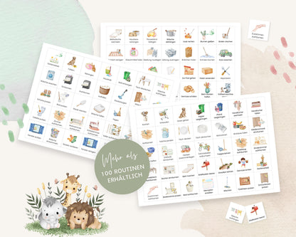 Haushaltsplan To-Do-Liste inkl. Symbolkarten - Design SAFARI