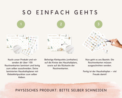 Haushaltsplan To-Do-Liste inkl. Symbolkarten - Design SAFARI