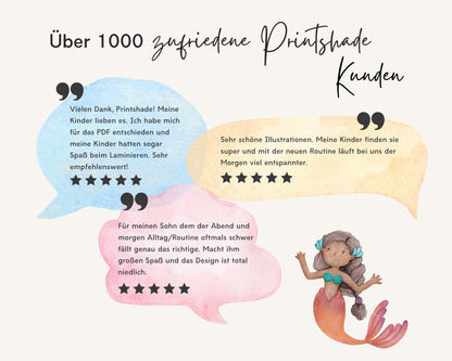 Haushaltsplan To-Do-Liste inkl. Symbolkarten - Design MEERJUNGRAU ROT