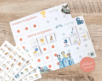 Haushaltsplan To-Do-Liste inkl. Symbolkarten - Design AUTOS