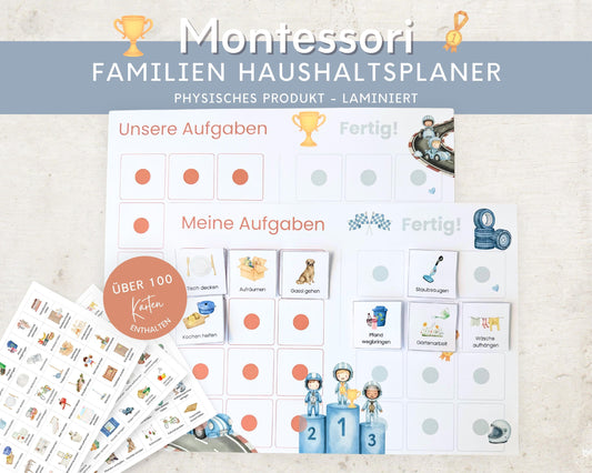 Haushaltsplan To-Do-Liste inkl. Symbolkarten - Design AUTOS