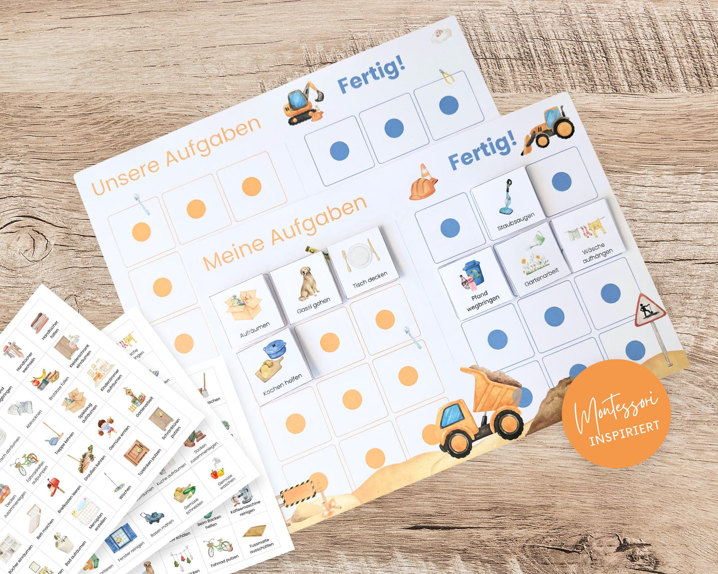 Haushaltsplan To-Do-Liste inkl. Symbolkarten - Design BAGGER