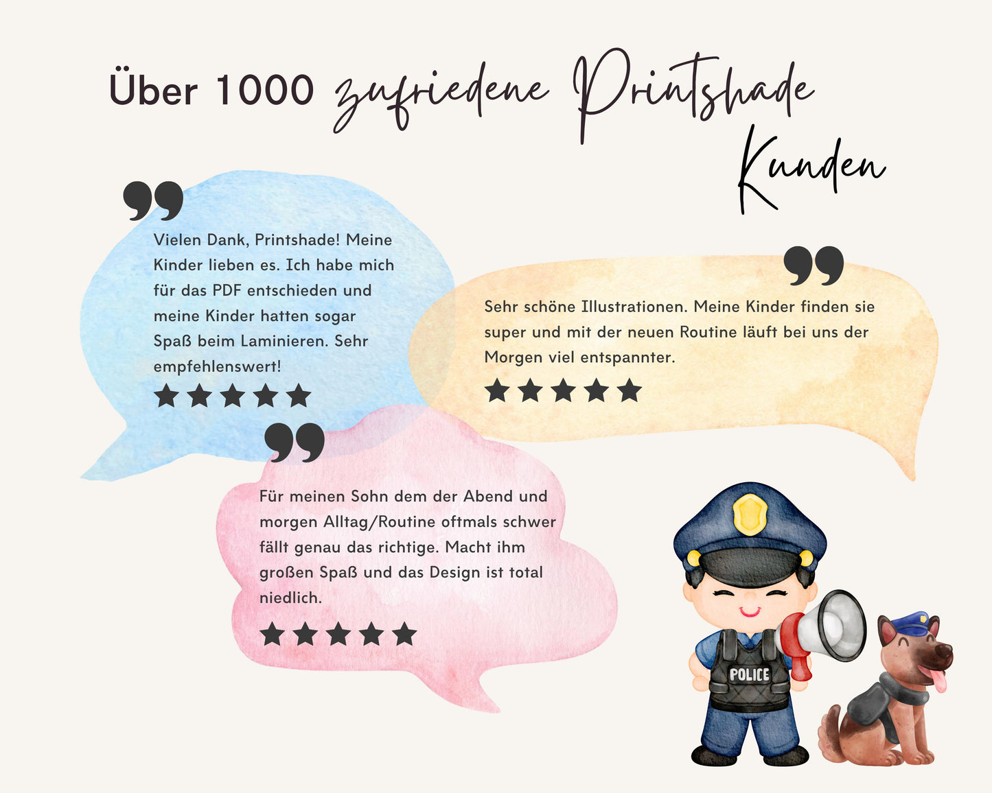 Haushaltsplan To-Do-Liste inkl. Symbolkarten - Design POLIZEI