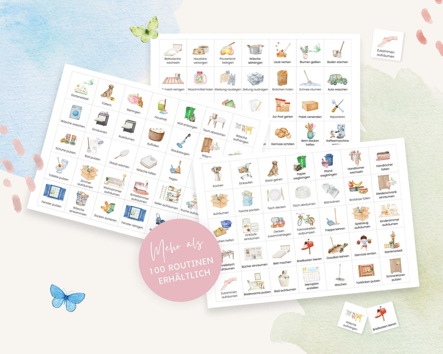 Haushaltsplan To-Do-Liste inkl. Symbolkarten - Design FEEN