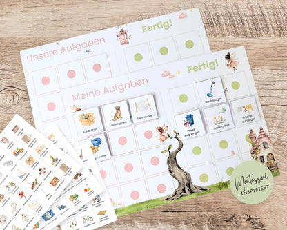 Haushaltsplan To-Do-Liste inkl. Symbolkarten - Design FEEN