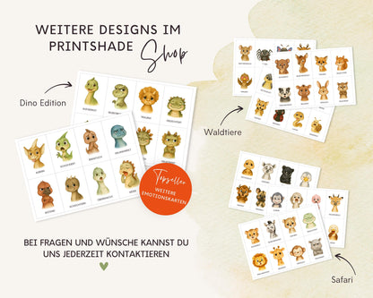 Emotionskarten 32 KARTEN - Design DINOSAURIER