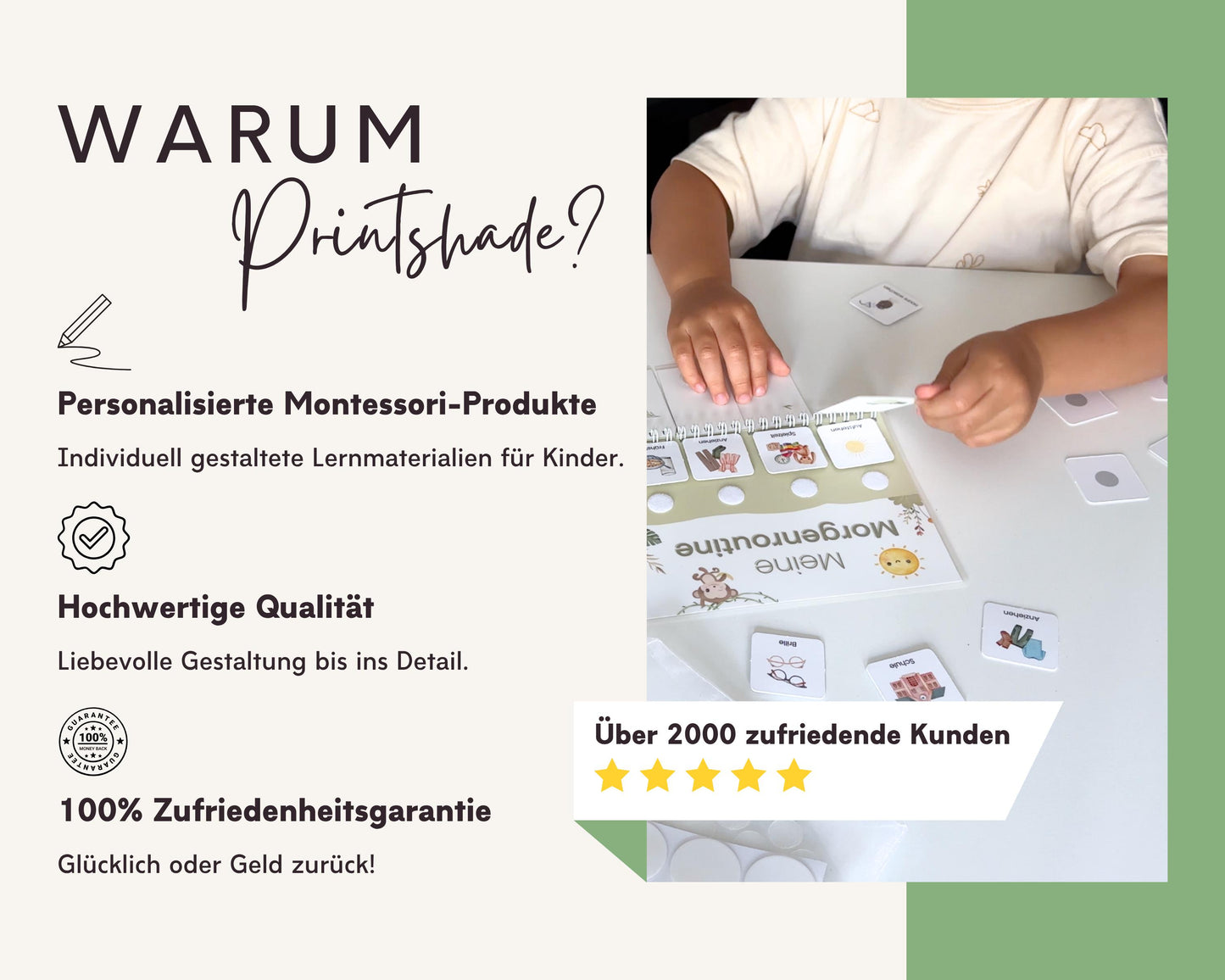 Routineplaner Montessori inkl. Symbolkarten - Design FUSSBALL - Personalisierbar