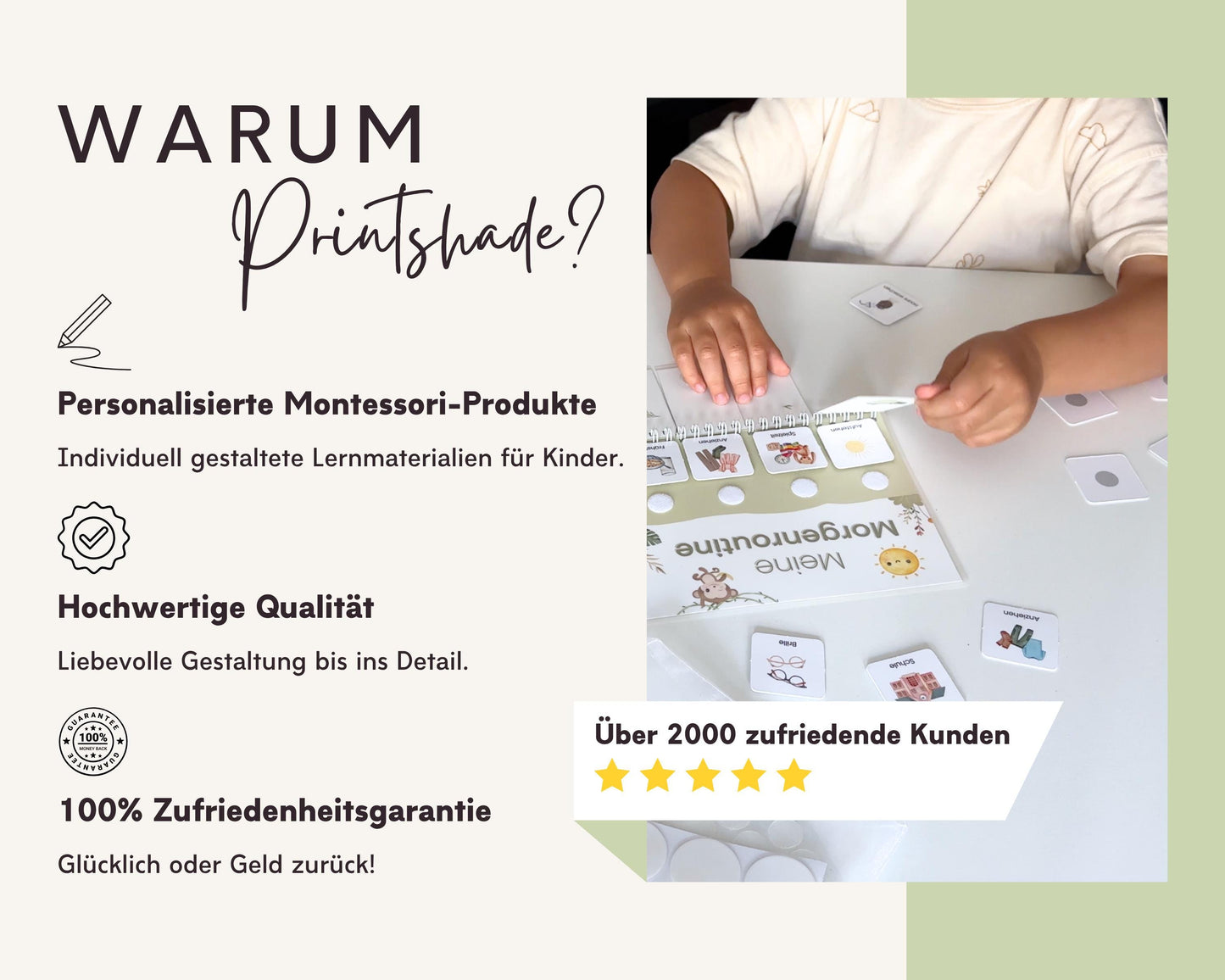 Routineplaner Montessori inkl. Symbolkarten - Design TRAKTOR - Personalisierbar