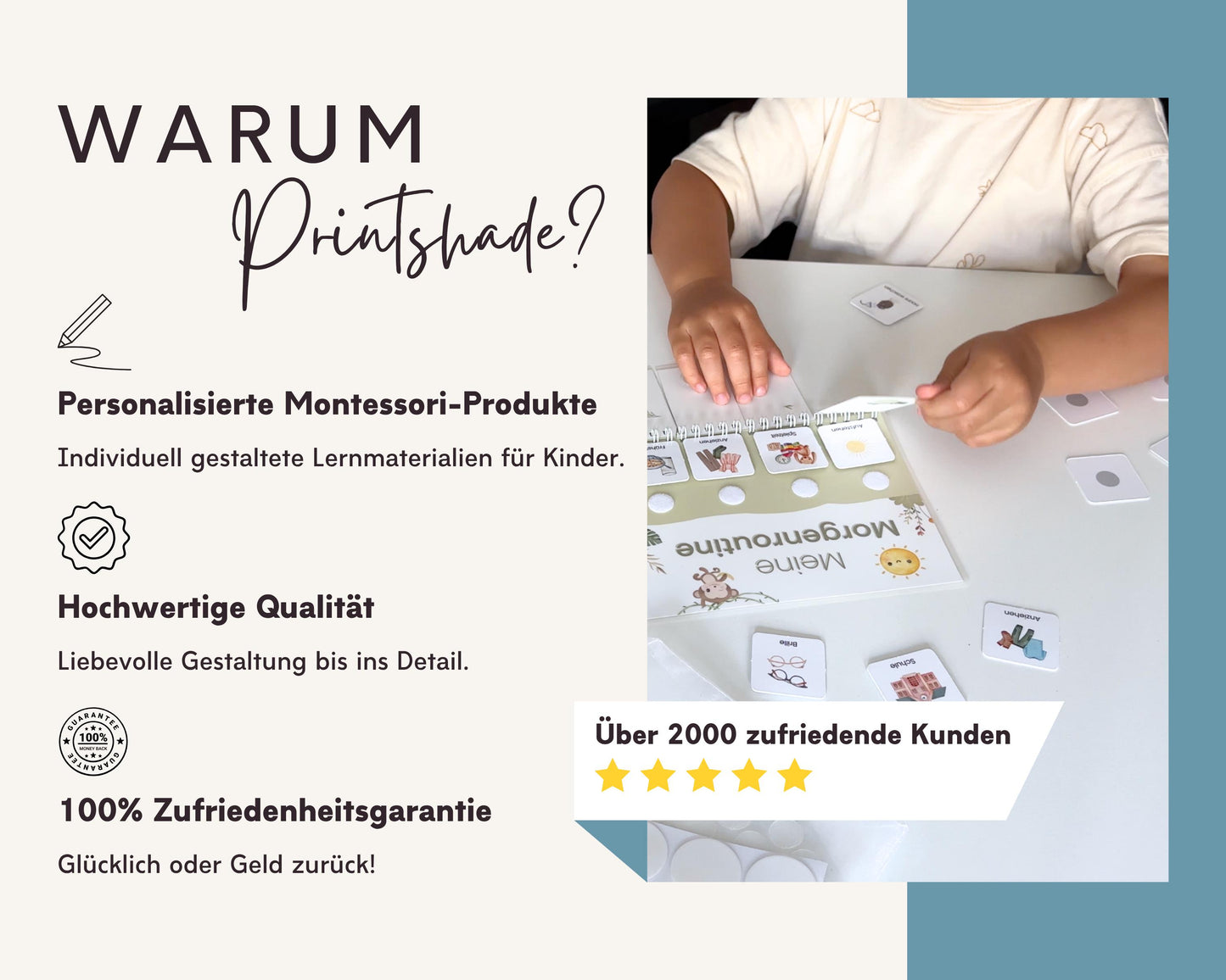 Routineplaner Montessori inkl. Symbolkarten - Design ZUG - Personalisierbar